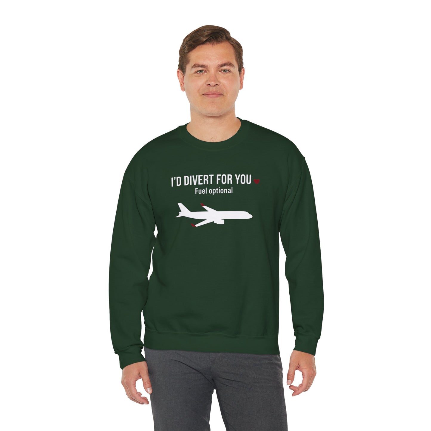 I’d Divert For You Sweatshirt - Valentines Aviation Apparel