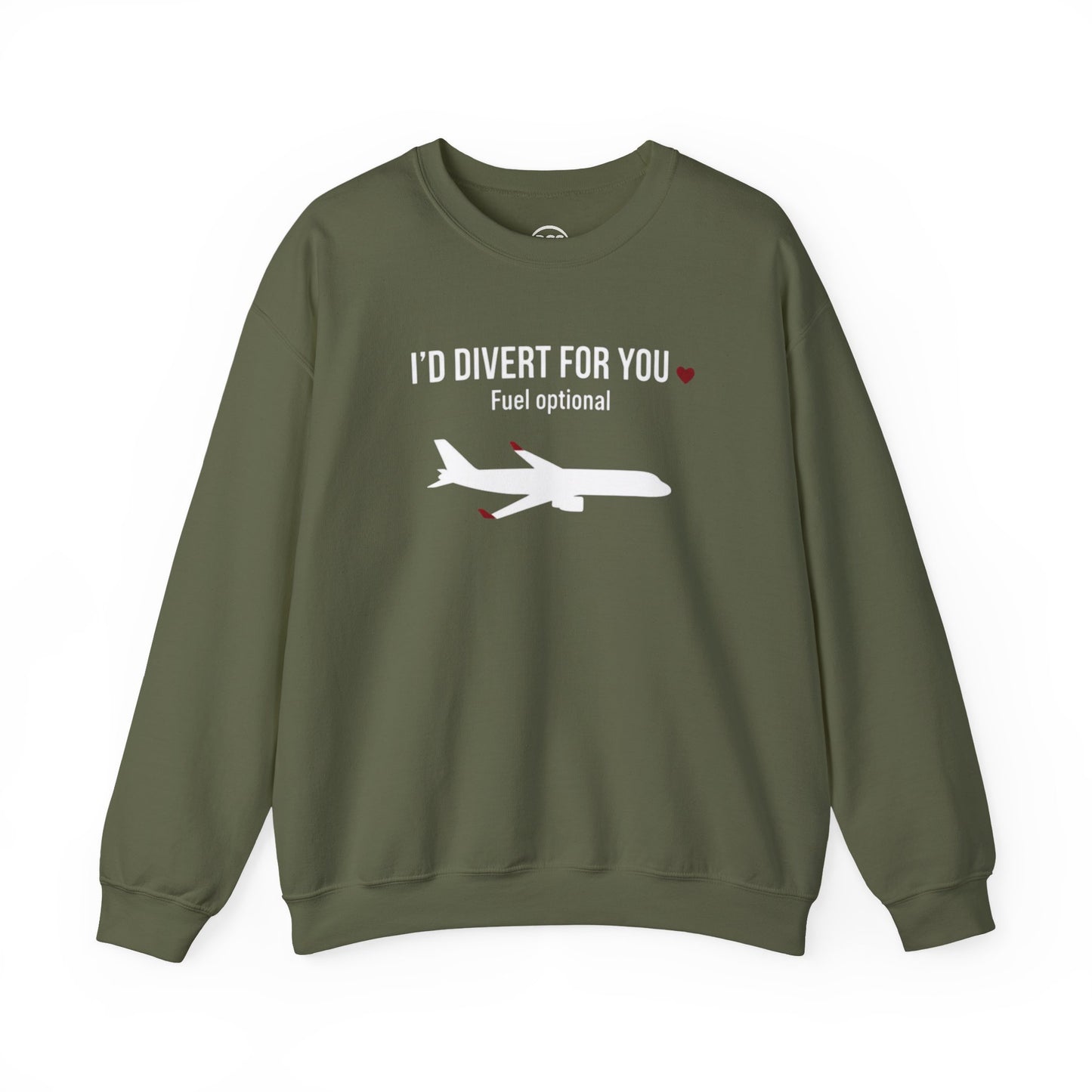 I’d Divert For You Sweatshirt - Valentines Aviation Apparel