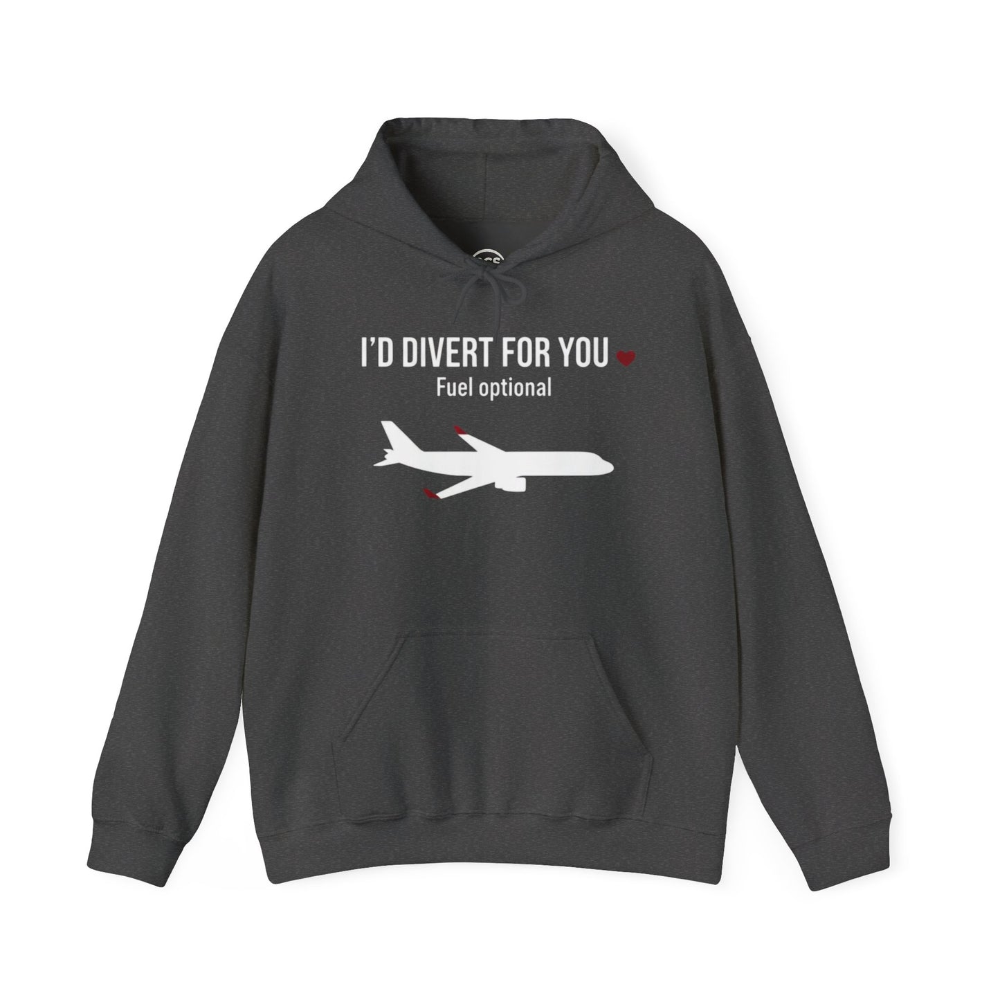 I'd Divert For You Hoodie — Valentine’s Aviation Apparel