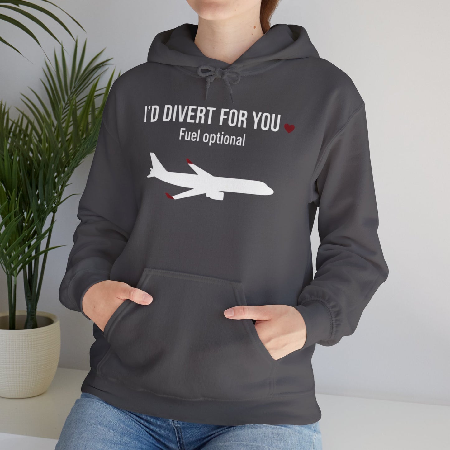 I'd Divert For You Hoodie — Valentine’s Aviation Apparel