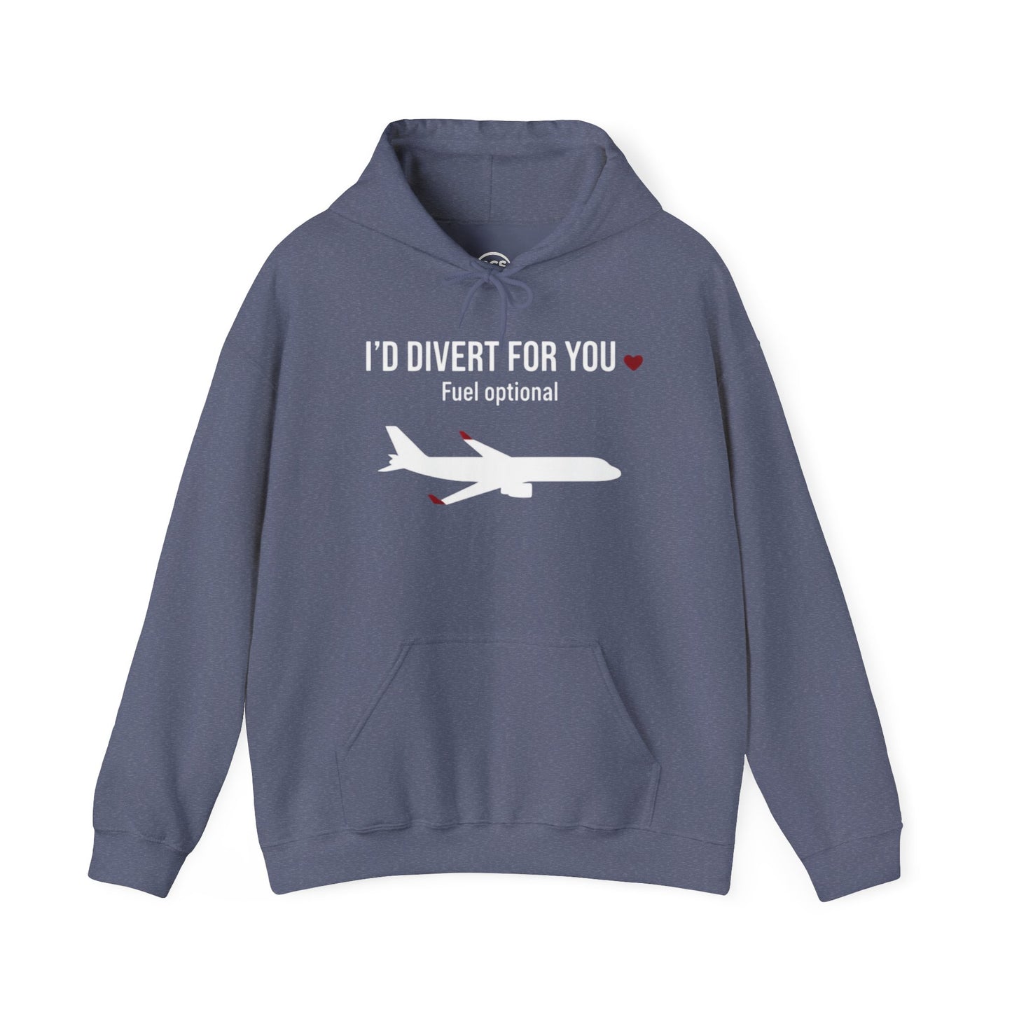 I'd Divert For You Hoodie — Valentine’s Aviation Apparel
