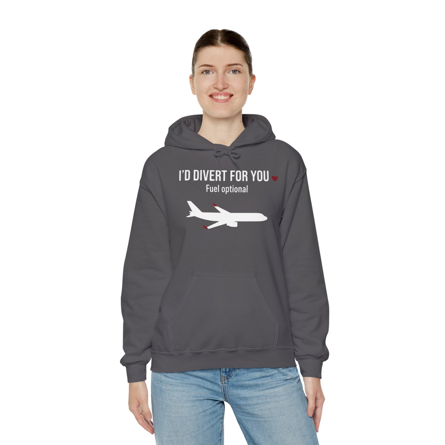 I'd Divert For You Hoodie — Valentine’s Aviation Apparel