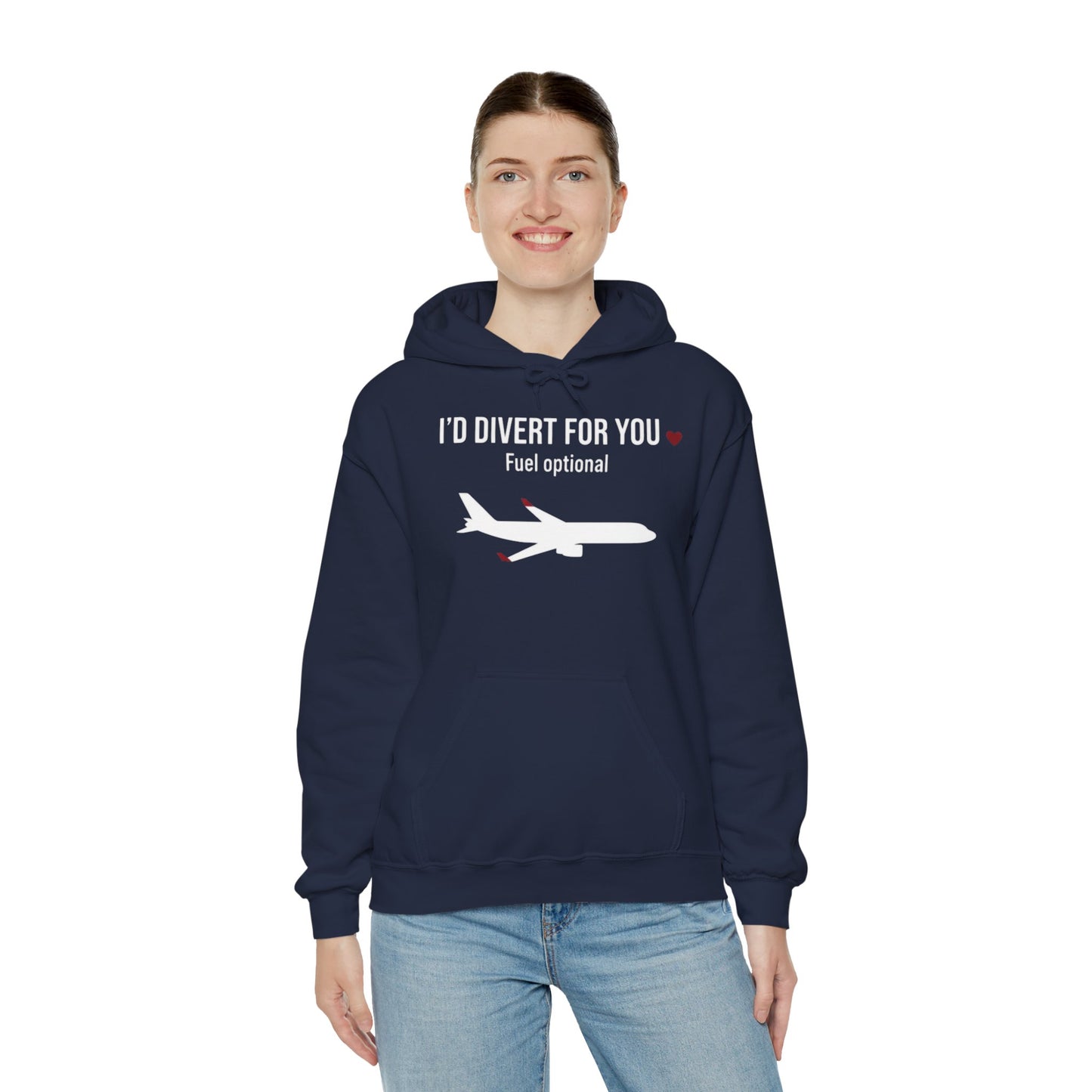 I'd Divert For You Hoodie — Valentine’s Aviation Apparel