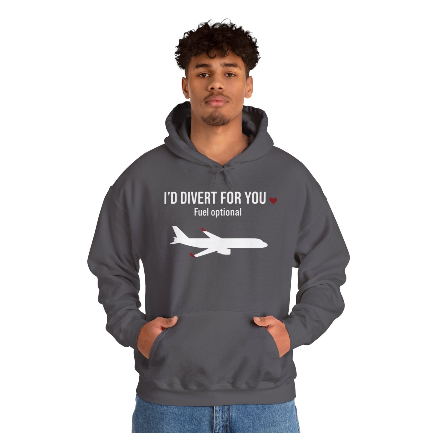 I'd Divert For You Hoodie — Valentine’s Aviation Apparel