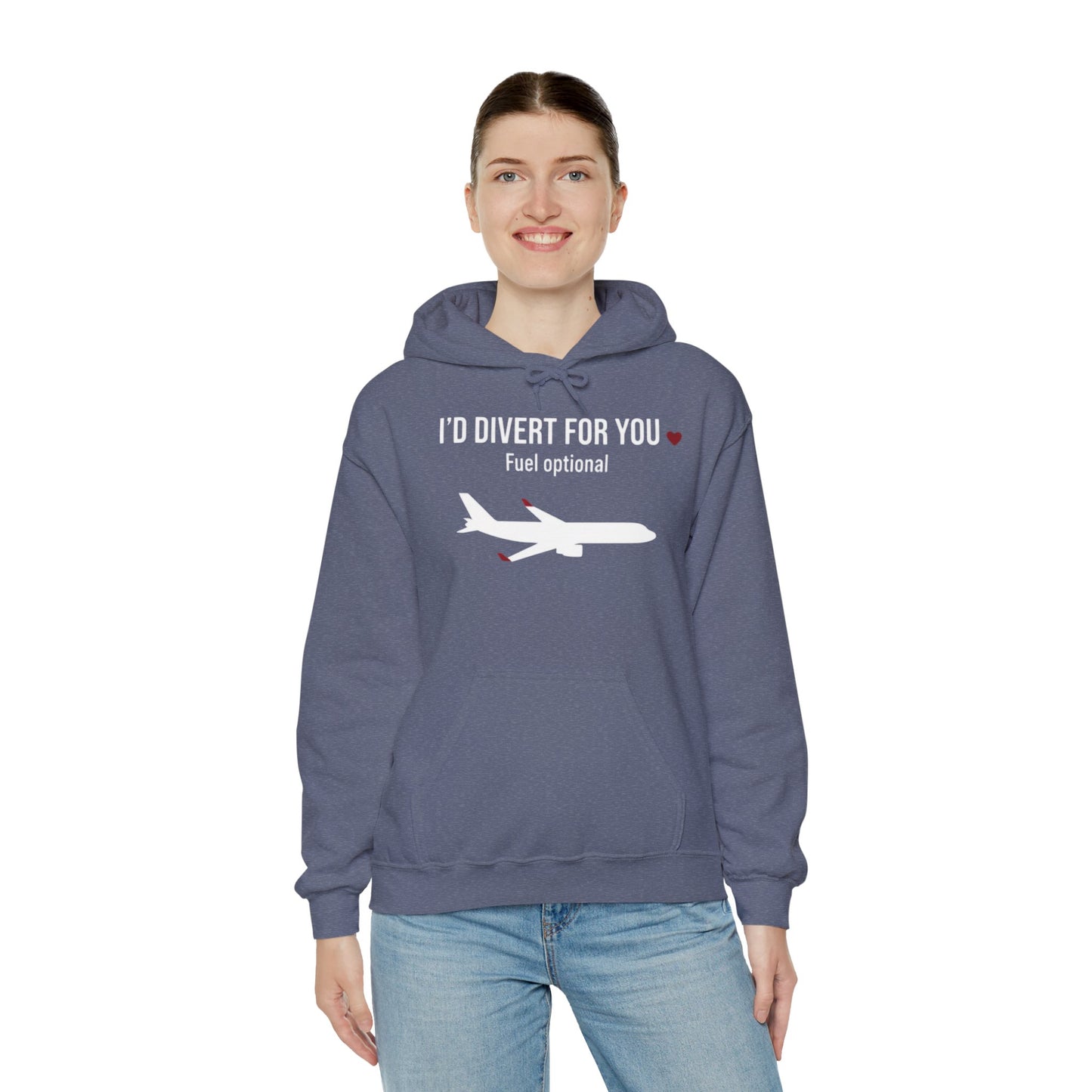 I'd Divert For You Hoodie — Valentine’s Aviation Apparel