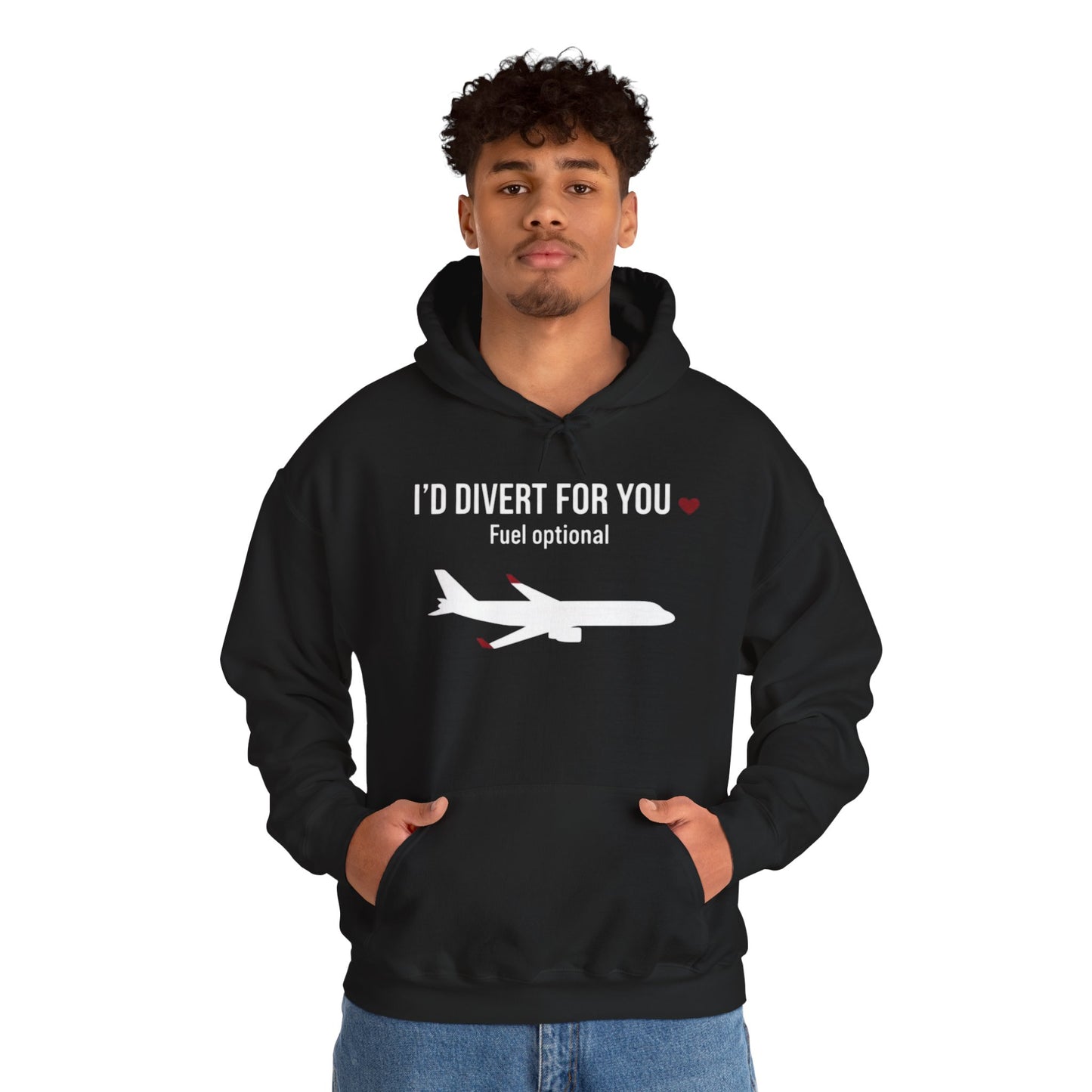 I'd Divert For You Hoodie — Valentine’s Aviation Apparel
