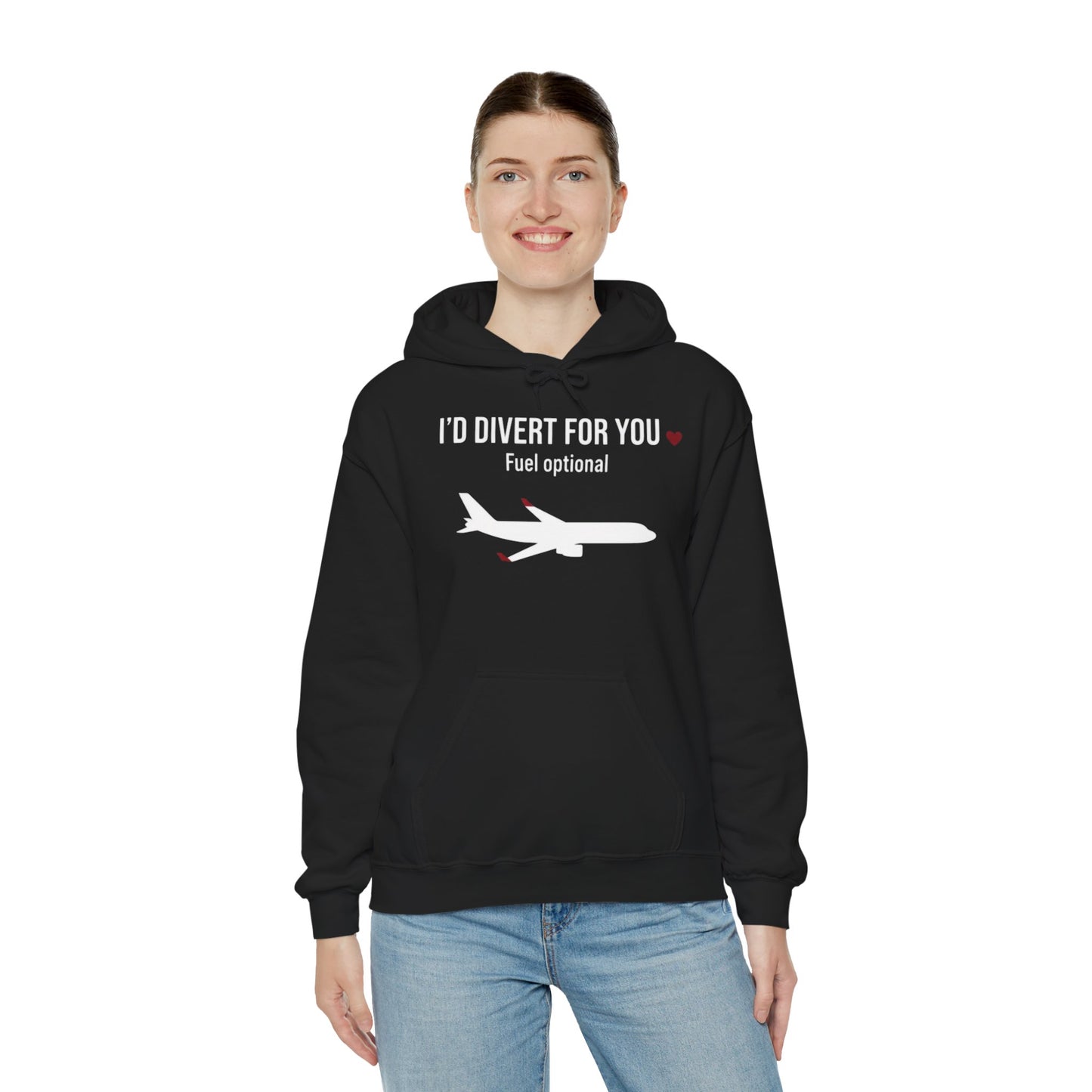 I'd Divert For You Hoodie — Valentine’s Aviation Apparel