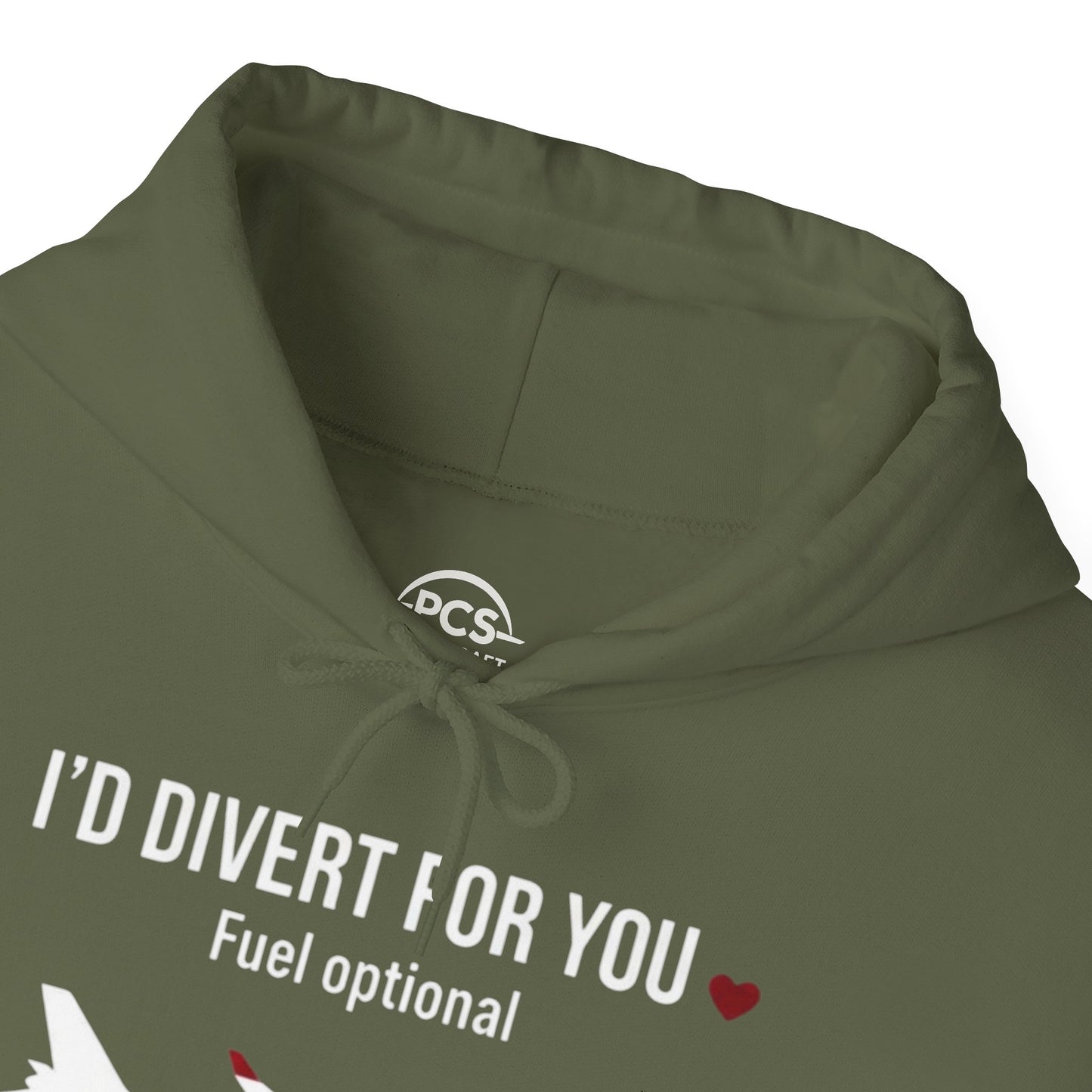 I'd Divert For You Hoodie — Valentine’s Aviation Apparel