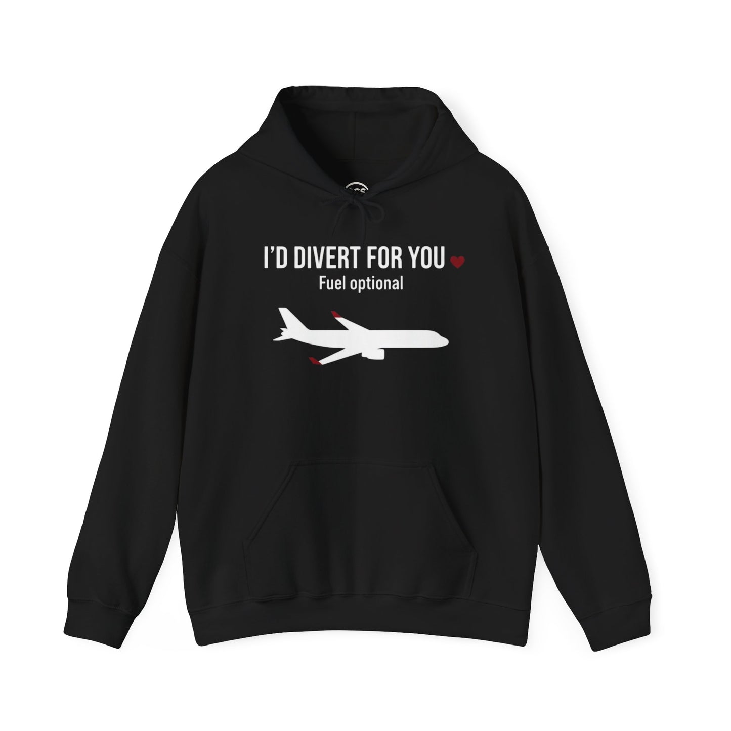 I'd Divert For You Hoodie — Valentine’s Aviation Apparel